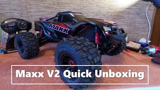 Traxxas Maxx V2 Quick Unboxing Red and Black [upl. by Nilek285]