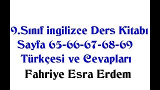 9Sınıf İngilizce Ders Kitabı Cevapları Sayfa 6566676869 MEB 2019 [upl. by Geiger895]