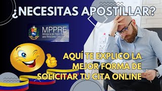 👉Cómo pedir💥CITA DE APOSTILLA en Venezuela y en el Extranjero✅Fácil y en el menor🚀Tiempo Posible [upl. by Kast]