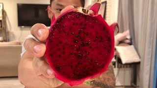 Red Jaina Dragon Fruit Harvest and Taste Review [upl. by Thomasa]