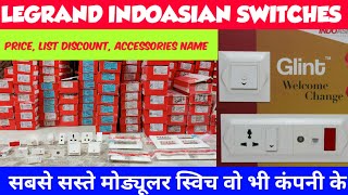 Modular Switches  Legrand IndoAsian Glint  Low Price Best Quality Electric Fitting Accessories [upl. by Edvard]