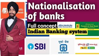 Nationalisation of banks in banking law  History Meaning and List of nationalised banks [upl. by Yulma912]