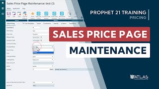 Prophet 21 Training and How To  Pricing Sales Price Page [upl. by Stig]