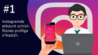 1 Instagramda yangi profil ochish  biznes akkauntga otkazish yollari [upl. by Beatriz]