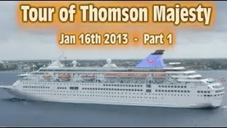 Tour of Thomson Majesty Cruise Ship part 1  Marella Majesty [upl. by Rosena]