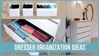 HOW TO ORGANIZE A DRESSER The KONMARI Method and drawer organization hacks  OrgaNatic [upl. by Esiocnarf513]