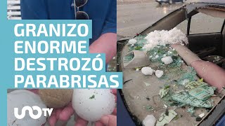 Granizo sorprende a Coahuila rompe cristales de automóviles [upl. by Anahahs]