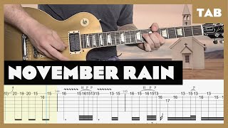 Guns N Roses  November Rain  Guitar Tab  Lesson  Cover  Tutorial [upl. by Salesin]