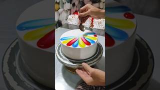 Multi Colour Cake  Multi Colour Combination Cake Design shorts youtubeshorts [upl. by Aloek234]