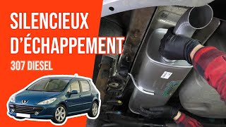 Changer le Silencieux déchappement Peugeot 307 20 HDI 💨 [upl. by Hardan233]