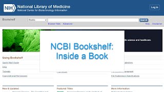 NCBI Bookshelf Inside a Book [upl. by Shapiro]