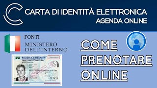 Come prenotare la Carta di identità elettronica online 2021 [upl. by Netram5]