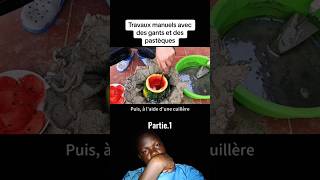 travaux manuels avec des gants et des pastèques tiktok funny shorts [upl. by Sclater248]