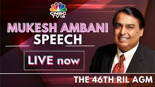 LIVE Mukesh Ambani at The 46th RIL AGM  Reliance Industries Ltd Annual General Meeting  CNBC TV18 [upl. by Cofsky]