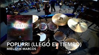 Llegó El Tiempo  Remolineando  Miel San Marcos  DRUM COVER [upl. by Dewhirst]