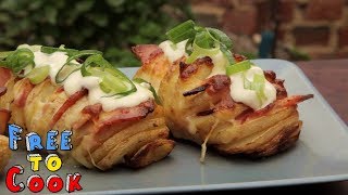 How to cook Loaded Hasselback Potatoes [upl. by Zeret]