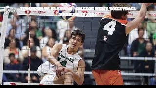 Tusculum vs 3 Hawaii  2024 College Mens Volleyball Highlights [upl. by Aenej]