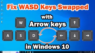 How to Fix WASD Keys Swapped with Arrow Keys in Windows 10 PC or Laptop [upl. by Savannah]