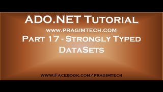 Part 17 Strongly typed datasets [upl. by Line]