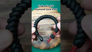 Snake Knot Diamond Lock Bracelet diy diyparacord paracord paracordtutorials [upl. by Eidnam]