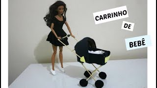 Como fazer um CARRINHO DE BEBÊ para barbie [upl. by Reitrac]