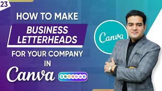 How to Create Letterhead in Canva  Letterhead Design in Canva  Canva Tutorial for Beginners [upl. by Trixie685]