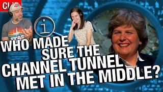 QI  Who Made Sure the Channel Tunnel Met in the Middle REACTION [upl. by Tad]