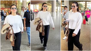 Kajol Devgan Looks Like A Lady Boss Spotted At Airport amp Tania Shroff Spotted At Airport [upl. by Duj]