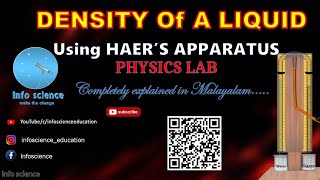 Density of a liquid using Hares Apparatus keralauniversity bscphysics [upl. by Leirbaj375]