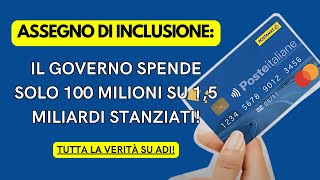 ASSEGNO DI INCLUSIONE Il Governo Risparmia Miliardi I Disoccupati Restano Senza Aiuti [upl. by Namyh]