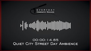 Quiet City Street Day Ambience  HQ Sound [upl. by Haile]