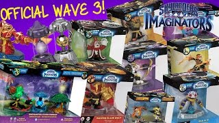 OFFICIAL WAVE 3 LIST FOR SKYLANDERS IMAGINATORS w HD Packaging Excluding Crystals [upl. by Azar]