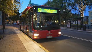 Sweden Stockholm bus 53 ride from Norra bantorget to Slussen [upl. by Pasahow52]