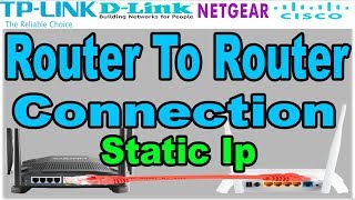 How Connect Two Wifi Router To Router Static IP Bangla [upl. by Ytirahs]