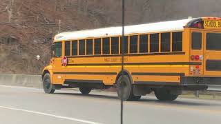 A 2017 and a 2020 ic ce school buses passing by 17882004 [upl. by Egerton]