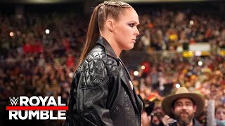 Ronda Rousey makes a rowdy return Royal Rumble 2022 WWE Network Exclusive [upl. by Addia113]