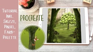 Procreate Tutorial Schritt für Schritt erklärt  einen Baum malen [upl. by Rafferty673]