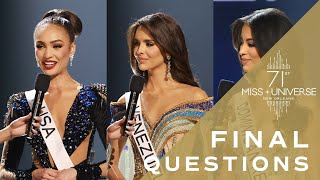 71st MISS UNIVERSE  Final Questions  Miss Universe [upl. by Danelle12]