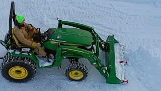 150 Makes Your Compact Tractor A Snow Monster John Deere 3046R amp Edge Tamers [upl. by Elfie]