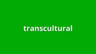 what is the meaning of transcultural [upl. by Halland]