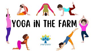 Yoga Poses for Strength amp Balance  Easy Farm Animal Poses for Kids  The Yoga Guppy Asana Series [upl. by Enined931]