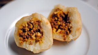 COLOMBIAN PAPAS RELLENAS  How To Make Potato Turnovers  SyS [upl. by Ahsiema661]