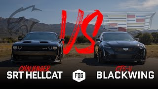 CT5V Blackwing VS Hellcat Challenger SUPERCHARGED V8 SHOWDOWN [upl. by Seward646]