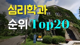 국내 심리학과 순위 Top 20 [upl. by Weinreb33]