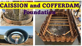 Lec09CE COFFERDAM and CAISSON Foundation and their Types Deep Foundation HindiUrdu [upl. by Heddi]