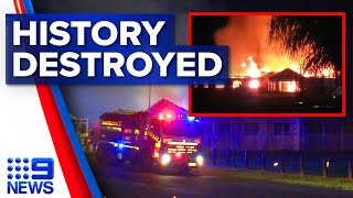 Three decades of history destroyed in Masonic centre fire in Sydney  9 News Australia [upl. by Sigismundo]