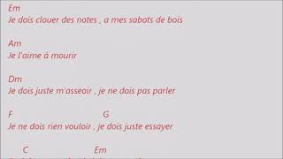 Francis Cabrel  Je laime a mourir  Karaoké d accords pour accompagner la chanson a la guitare [upl. by Adnohral971]