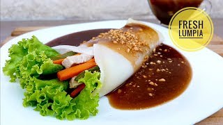 How to make Fresh Lumpia  Fresh Lumpia Wrapper recipe  Peanut Sauce recipe Lumpiang Sariwa [upl. by Anauj]