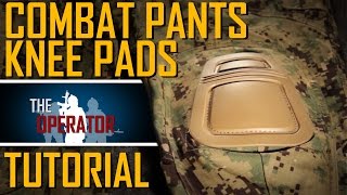 How to Attach Combat Pants Knee Pads The Operator [upl. by Yenhpad]