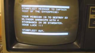 TREK 78 GAME from Tape for TANDY TRS80 Model I [upl. by Ajssatan338]